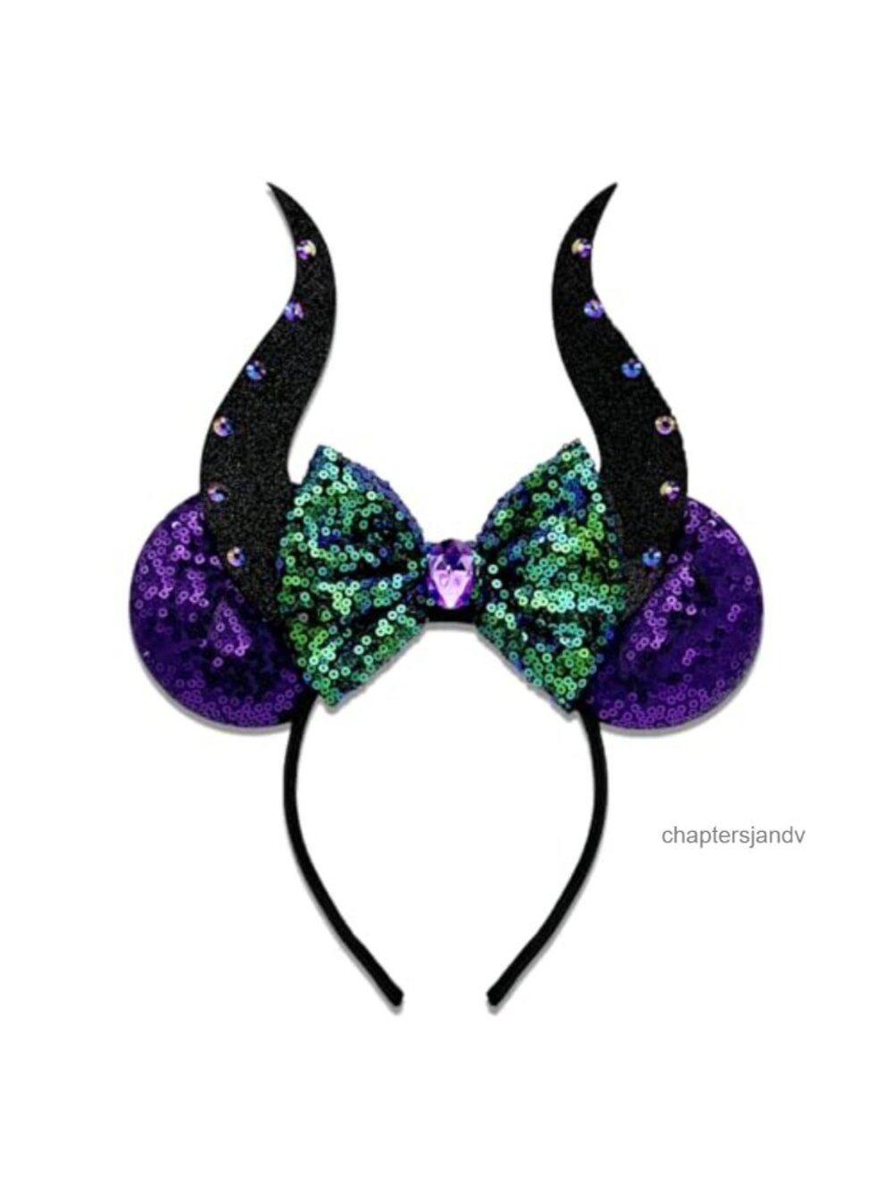 Halloween Ears Headband Devil Horns Sequin Cosplay Costume Accessory